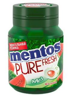 Жевательная резинка Mentos Pure fresh арбуз, 54г