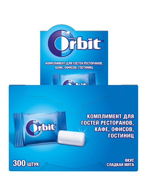 Жевательная резинка Orbit Сладкая мята miniflow (1.36г х 300шт), 408г