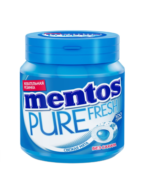 Жевательная резинка Mentos Pure Fresh свежая мята, 100г
