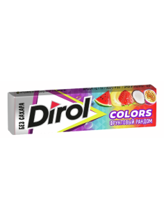 Жевательная резинка Dirol Colors Фруктовый рандом, 13.6г