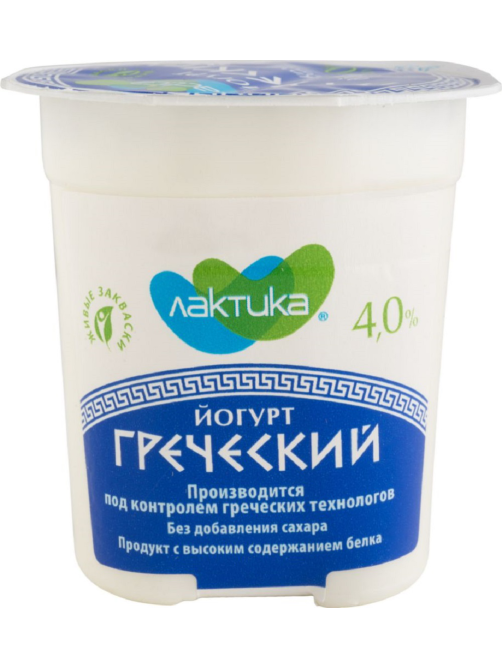 Йогурт Lactica натуральный греческий 4%, 120г