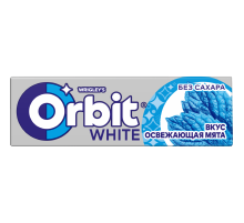Жевательная резинка Orbit White освежающая мята без сахара, 13.6г