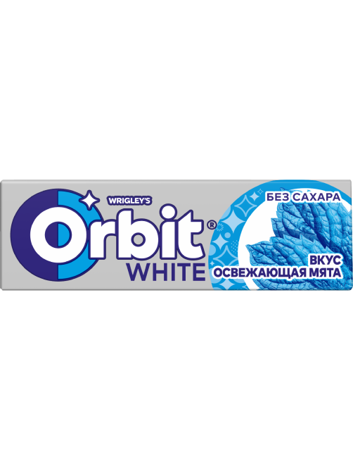 Жевательная резинка Orbit White освежающая мята без сахара, 13.6г