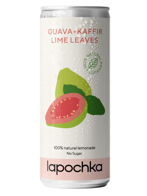 Напиток Lapochka Гуава-каффир-лайм натуральный без сахара газированный, 330мл