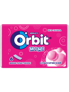 Жевательная резинка Orbit Mini классический без сахара, 10.2г