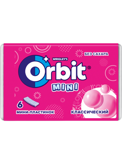 Жевательная резинка Orbit Mini классический без сахара, 10.2г