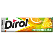 Жевательная резинка Dirol Тропический коктейль без сахара, 13.6г