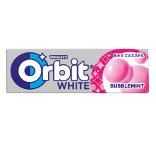 Жевательная резинка Orbit White Bubblemint фрукты, мята, 13.6г