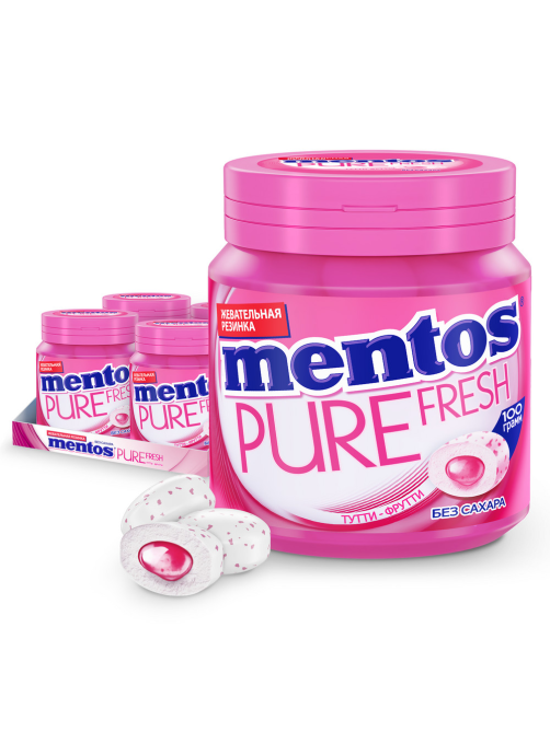 Жевательная резинка Mentos Pure Fresh Тутти Фрутти, 100г