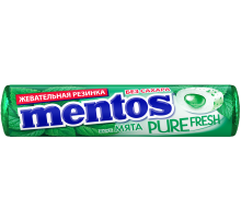 Жевательная резинка Mentos Pure White вкус Нежная мята, 15.5г