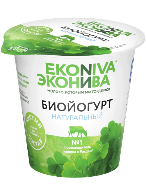 Биойогурт Эконива натуральный 3.2%, 125г