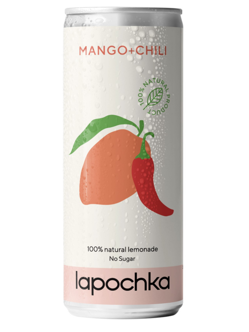 Напиток Lapochka Манго-чили натуральный без сахара газированный, 330мл