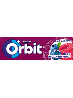 Жевательная резинка Orbit Ягодный микс, 13.6г