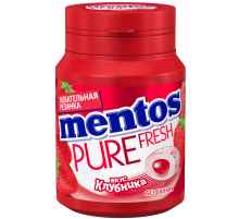 Жевательная резинка Mentos Pure White клубника, 54г