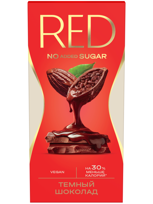 Шоколад Red Delight темный веган без сахара, 70г
