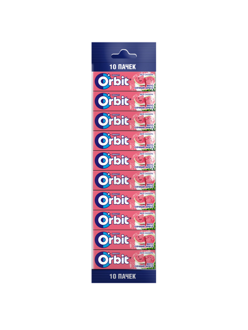 Жевательная резинка Orbit сочный арбуз (13.6г x 10шт), 136г