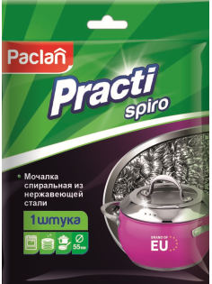Мочалка Paclan Practi Spiro металлическая, 5.5 х 5.5см