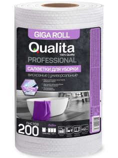 Салфетки Qualita Giga в рулоне 25 x 20см, 200шт