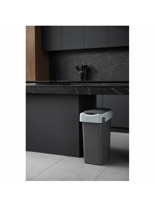 Контейнер для мусора Econova Smart Bin Графит-серый 50л, 43 x 33 x 63см