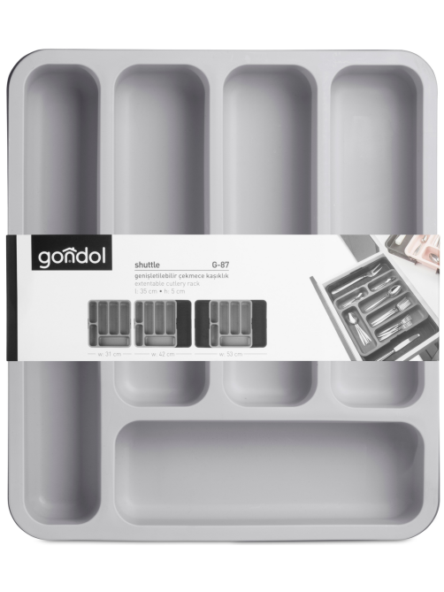 Лоток Gondol для столовых приборов раздвижной