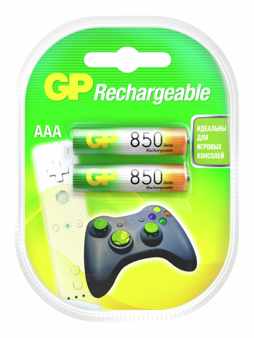 Комплект аккумуляторов GP AAA 850MAH, 2шт
