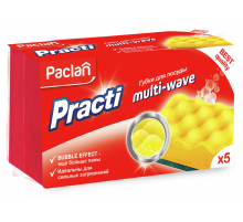 Губки для посуды Paclan Practi Multi-Wave 10 x 7 x 4см, 5шт