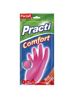 Перчатки хозяйственные Paclan Comfort латексные размер L
