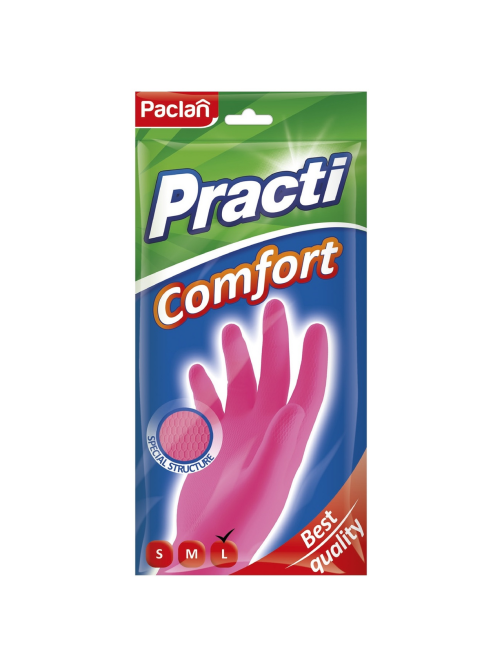 Перчатки хозяйственные Paclan Comfort латексные размер L