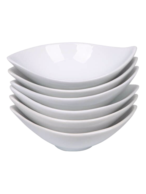 METRO PROFESSIONAL Tapas White Соусник лодочка фарфоровый, 6шт