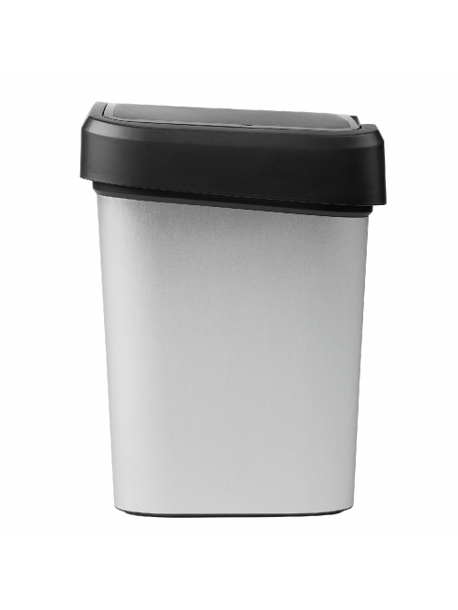 METRO PROFESSIONAL Контейнер для мусора черный металлик 25 x 20 x 35см, 10л
