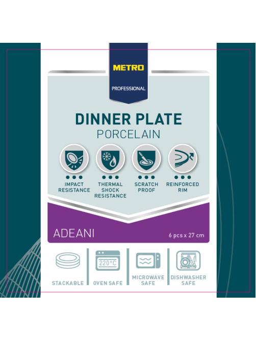 METRO PROFESSIONAL Тарелка обеденная Adeani 6шт, 27см