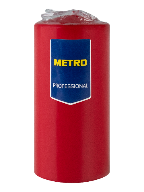 METRO PROFESSIONAL Свеча столбовая бордо лакированная, 5.6 x 12см