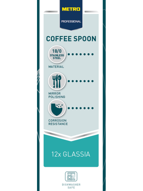 METRO PROFESSIONAL Ложка для чая и кофе Glassia, 12шт