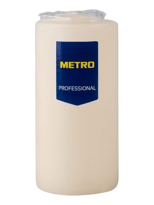 METRO PROFESSIONAL Свеча столбовая слоновая кость лакированная, 5.6 x 12см