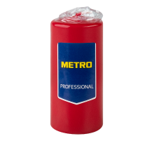 METRO PROFESSIONAL Свеча столбовая бордо лакированная, 4 x 9см