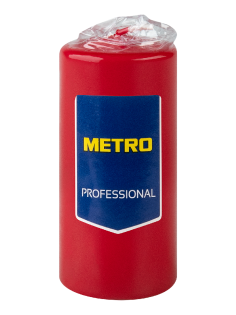 METRO PROFESSIONAL Свеча столбовая бордо лакированная, 4 x 9см