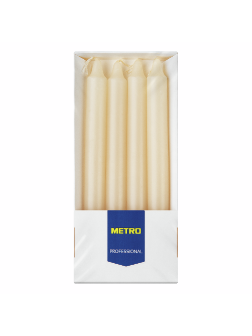 METRO PROFESSIONAL Свечи столовые слоновая кость, 4шт