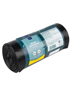METRO PROFESSIONAL Мешки для мусора черные 70мкм 120л 105х70см, 10шт