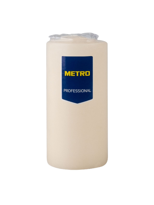 METRO PROFESSIONAL Свеча столбовая белая лакированная, 6.3 x 15см