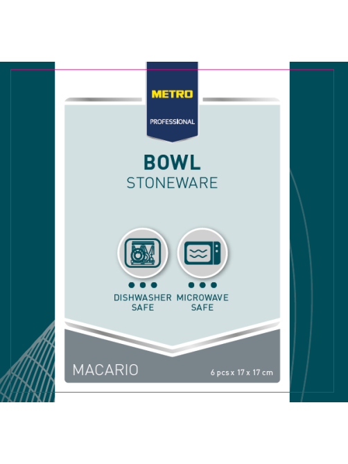 METRO PROFESSIONAL Салатник Macario квадратный черный 17см, 6шт