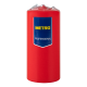 METRO PROFESSIONAL Свеча столбовая красная лакированная, 5.6 x 12см