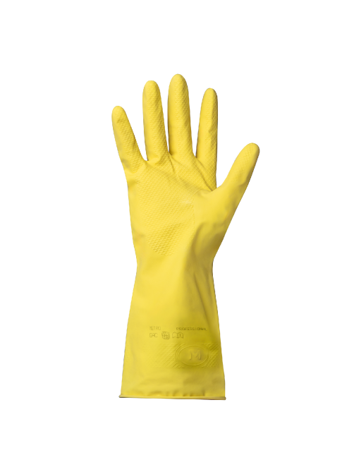 METRO PROFESSIONAL Перчатки хозяйственные латекс желтые М, 5 пар