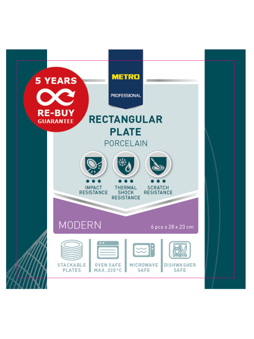 METRO PROFESSIONAL Блюдо Modern прямоугольное 28 x 23см, 6шт