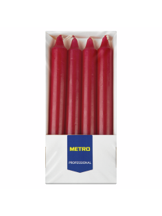 METRO PROFESSIONAL Свеча столовая бордо, 4шт