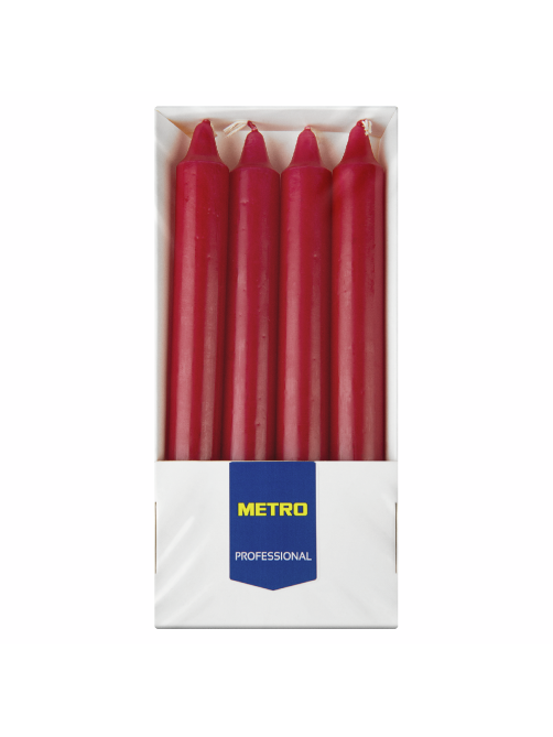 METRO PROFESSIONAL Свеча столовая бордо, 4шт