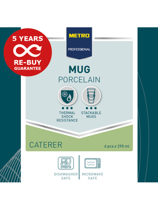 METRO PROFESSIONAL Кружка фарфоровая Caterer 6шт, 290мл