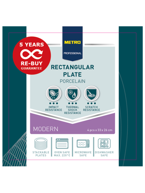METRO PROFESSIONAL Блюдо Modern прямоугольное 33 x 26см, 4шт