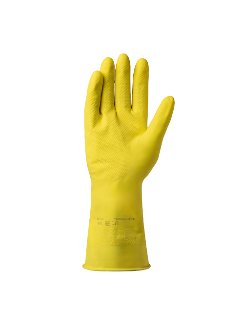 METRO PROFESSIONAL Перчатки хозяйственные латекс желтые L, 5 пар