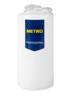 METRO PROFESSIONAL Свеча столбовая белая лакированная, 5.6 x 12см