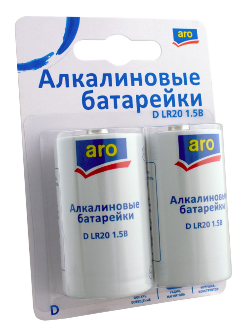 aro Батарейки LR20 D mono алкалиновые, 2шт